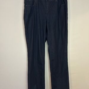 Women's Straight Leg Jeans - Dark Blue